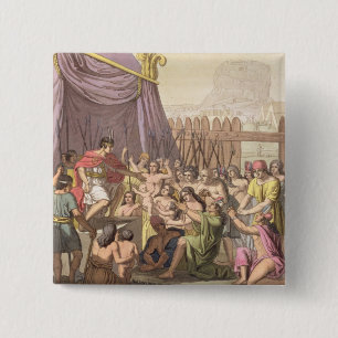 Clemency of Mayta-Capac: offers pardon to conquere 2 Inch Square Button