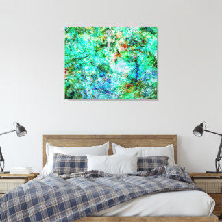 Clement blue Stretched Canvas Print,Mild sea blue Print