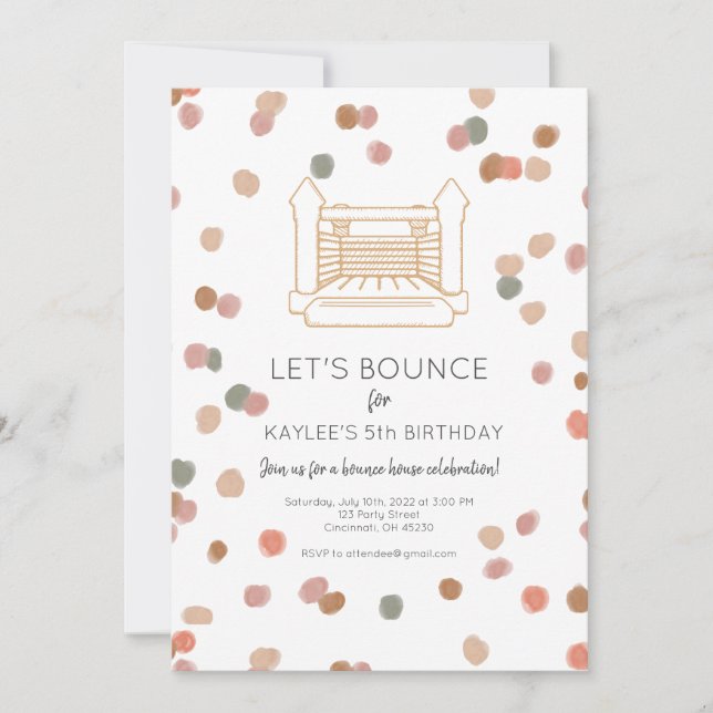 Clementine Bounce Invitation de la fête de la mais (Devant)