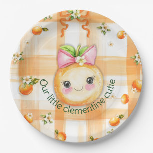 Clementine cute paper plate 9"