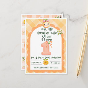 Clementine Cutie first birthday card