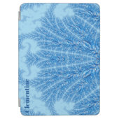 CLEMENTINE ~ FEATHERS ~ FRACTAL ~Blue Shades ~ iPad Air Cover (Front)