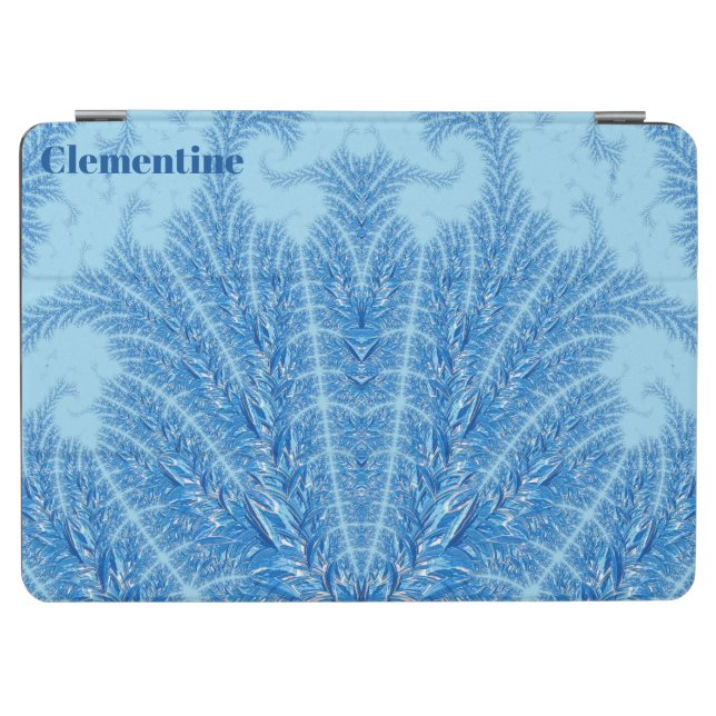CLEMENTINE ~ FEATHERS ~ FRACTAL ~Blue Shades ~ iPad Air Cover (Horizontal)