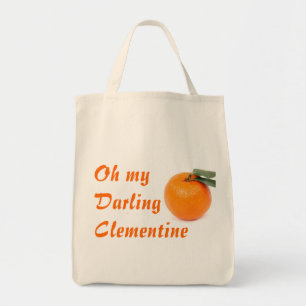 clementine grocery tote bag