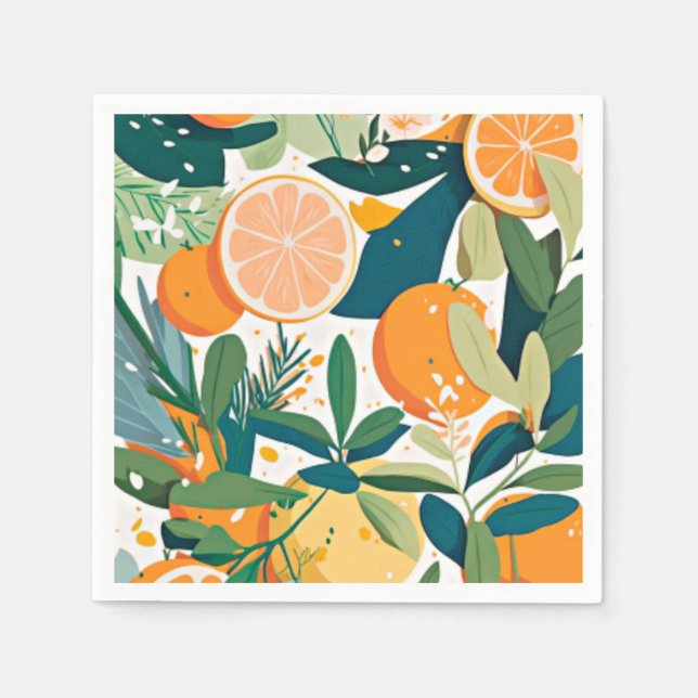 Clementine mandarine napkin (Front)