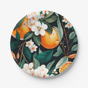 Clementine Mandarine Paper Plate