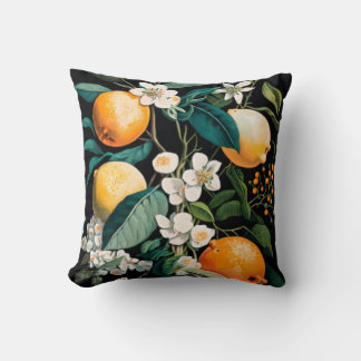 Clementine Mandarine Throw Pillow