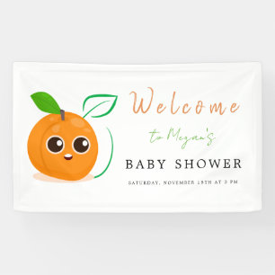 Clementine Orange Fruit Baby Shower Banner