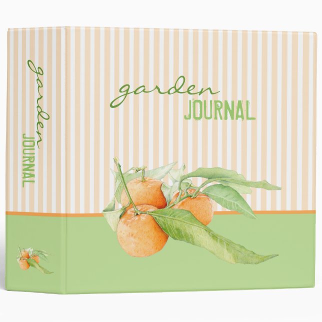 Clémentine Oranges Avery Classeur (Devant/Côté)