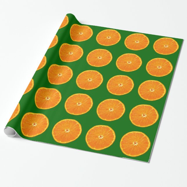 Clementine Wrapping Paper (Unrolled)