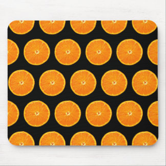 Clementines on Black Mouse Pad