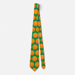 Clementines on Green Tie