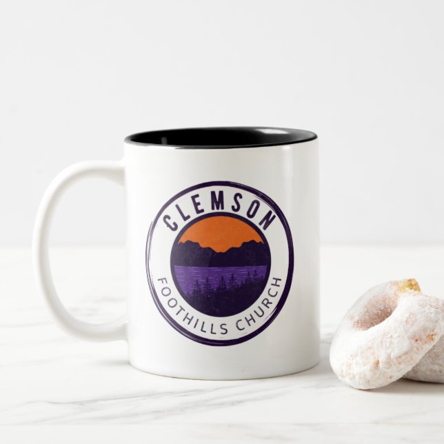 Clemson Foothills Church Café Mug (Avec donut)