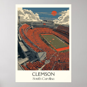 Clemson South Carolina Football Stadium Poster