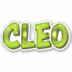 Cleo Name Kiwi Design Autocollants