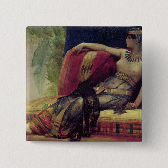 Cleopatra 2 Inch Square Button (Front)