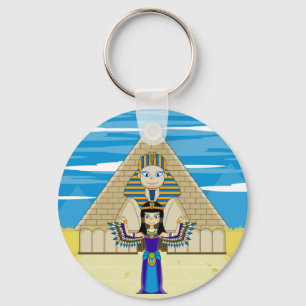 Cleopatra at the Great Sphinx Keycahin Keychain