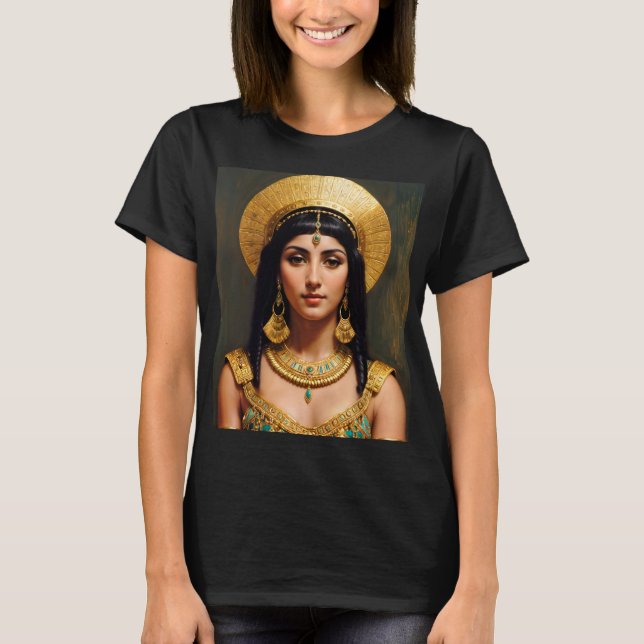Cleopatra Egyptian Pharaoh Queen Art T-Shirt (Front)