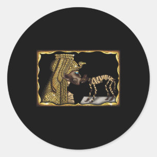 Cleopatra Mummy Funny Halloween Costumes Men Women Classic Round Sticker