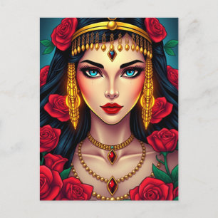 Cleopatra Queen of Egypt in Luxurious Splendour Postcard