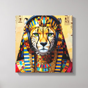 CLEOPATRA QUEEN OF THE NILE-CHEETAH CANVAS PRINT