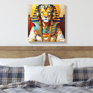 CLEOPATRA QUEEN OF THE NILE-LIONESS CANVAS PRINT