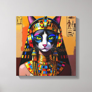 CLEOPATRA QUEEN OF THE NILE-SPHINX CAT CANVAS PRINT
