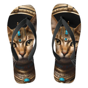 Cleopatra The Gold Egyptian Cat, Flip Flops