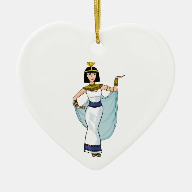 Cleopatra the Pharaoh of Egypt Ceramic Ornament (Front)