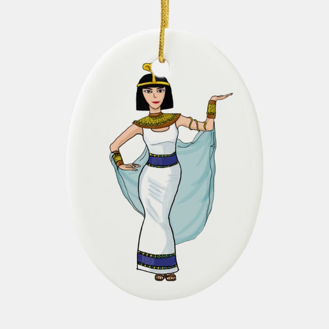 Cleopatra the Pharaoh of Egypt Ceramic Ornament (Front)