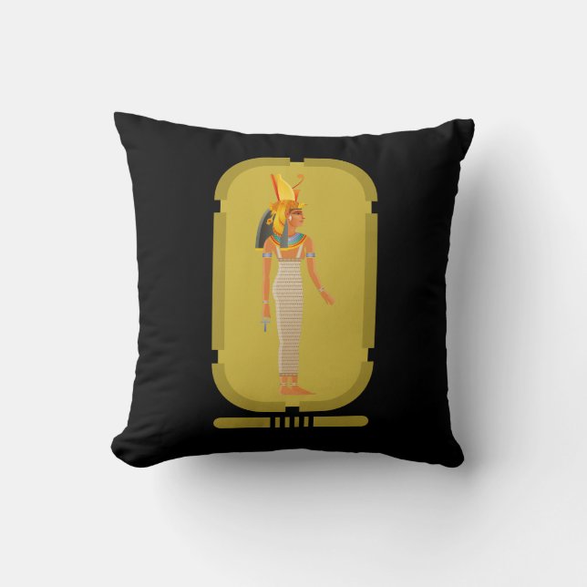 Cleopatra Throw Pillow (Front)