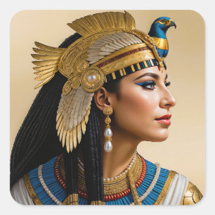 “Cleopatra VII's Realism: A Portrait”  Square Sticker
