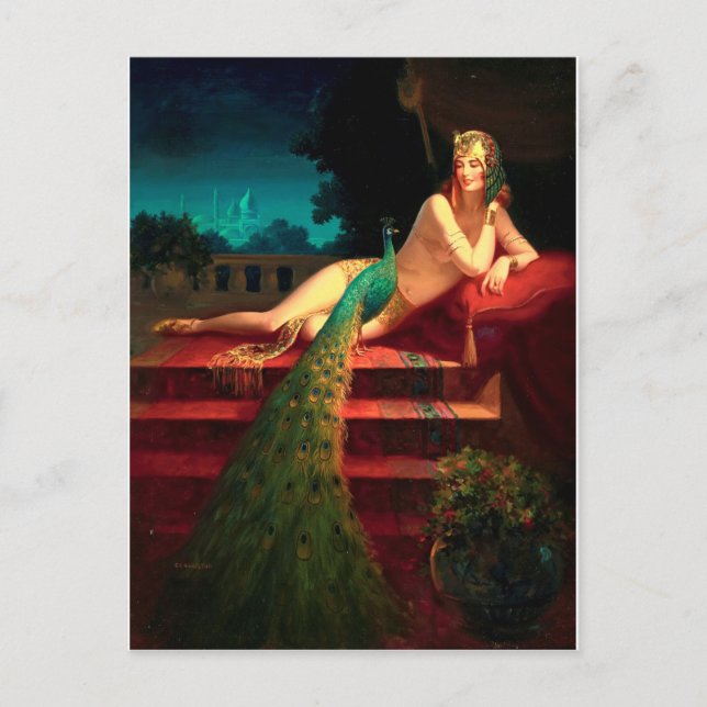 Cleopatra Vintage Art Deco Fantasy Art Postcard (Front)