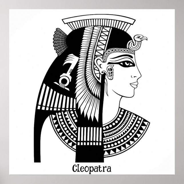 Cleopatra vintage illustration poster (Front)