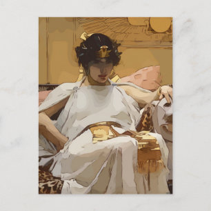 Cleopatra Waterhouse Vectorized Art Postcard