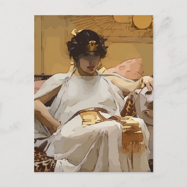 Cleopatra Waterhouse Vectorized Art Postcard (Front)