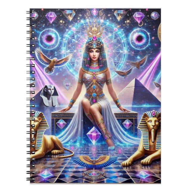 Cleopatra's Divine Realm The Golden Goddess Notebook (Front)