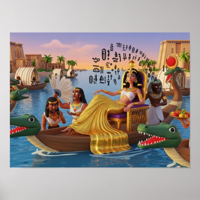 Cleopatra's Regal Voyage Poster (Front)