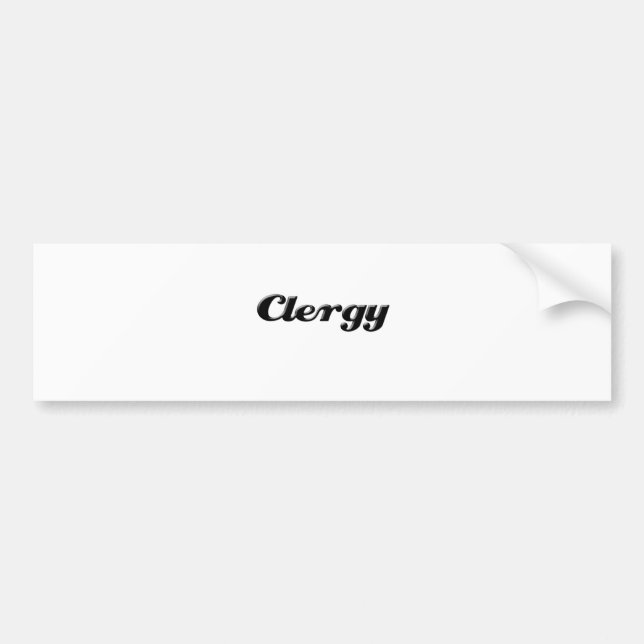 clergy bumper sticker (Front)