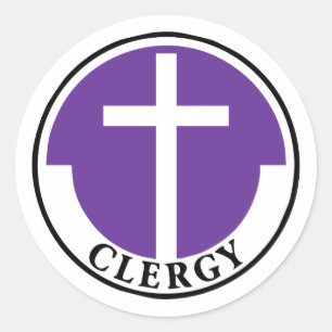 Clergy in Purple Classic Round Sticker