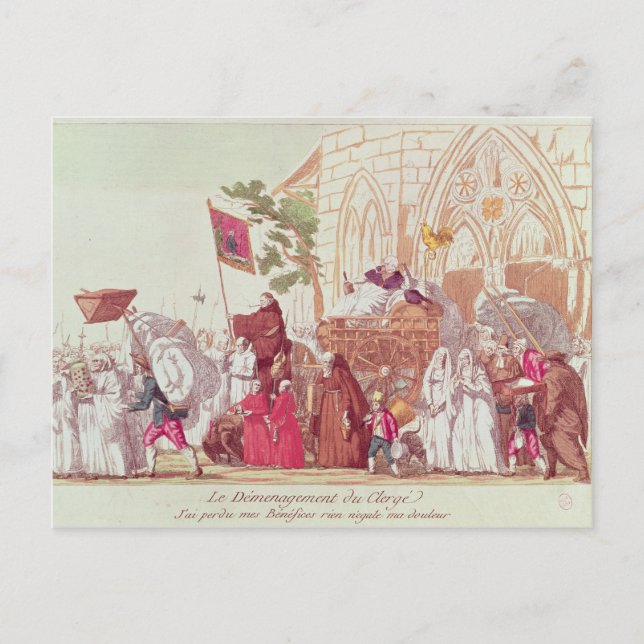 Clergy Leaving the Church after the Sale Postcard (Front)