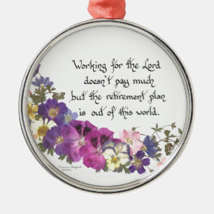 Clergy or volunteer gift metal ornament