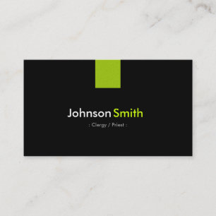 Clergy / Priest Modern Mint Green Business Card