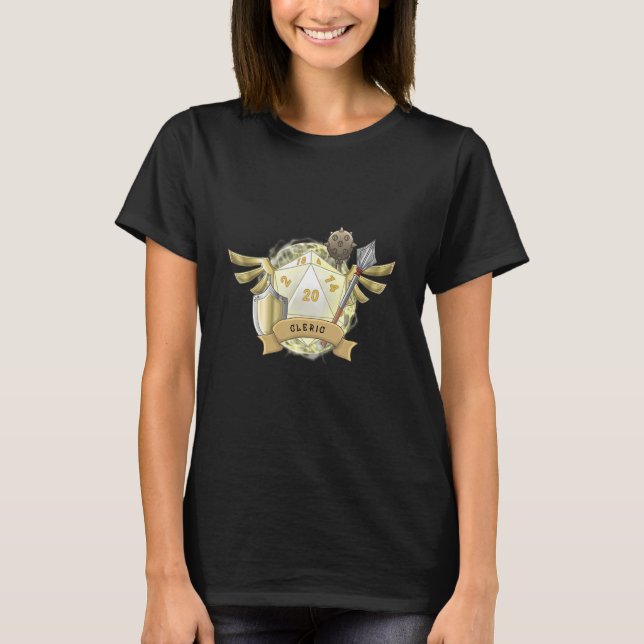 Cleric Class Alignment Dice Dungeon Role Playing G T-Shirt (Front)