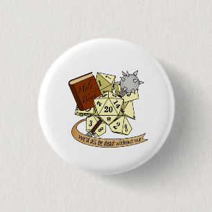 Cleric Dice Design 1 Inch Round Button