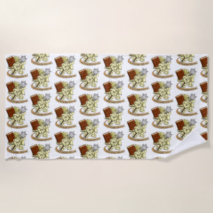 Cleric Dice Design Beach Towel