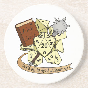 Cleric Dice Design Coaster