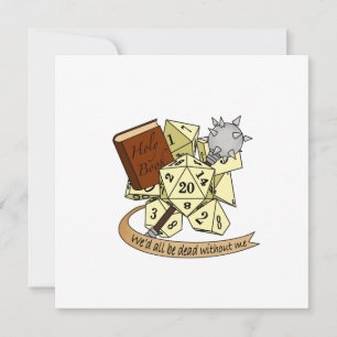 Cleric Dice Design Holiday Card