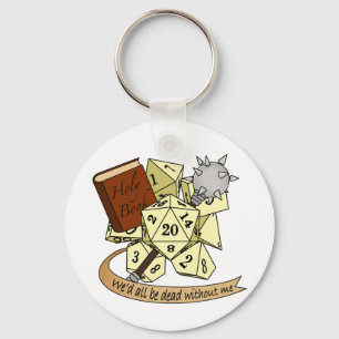 Cleric Dice Design Keychain
