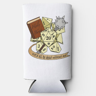 Cleric Dice Design Seltzer Can Cooler